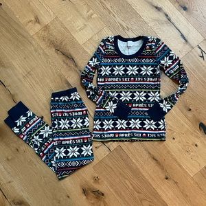 Hanna Andersson Holiday Print Long John Pajamas